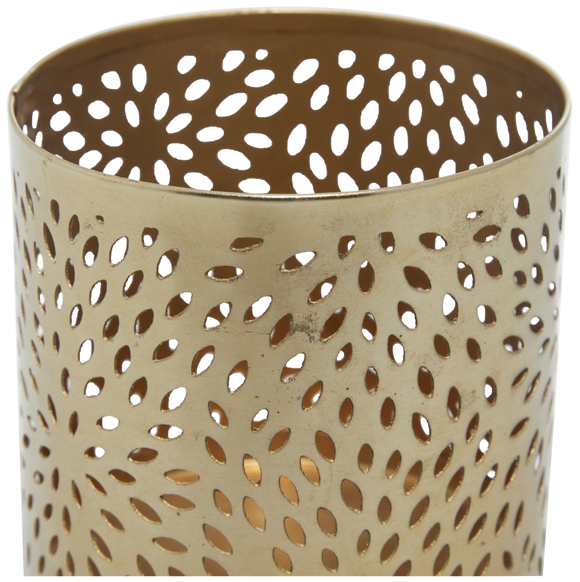 Image 2 Gold Metal Glam Pencil Cup, 4" x 4" x 4" more views