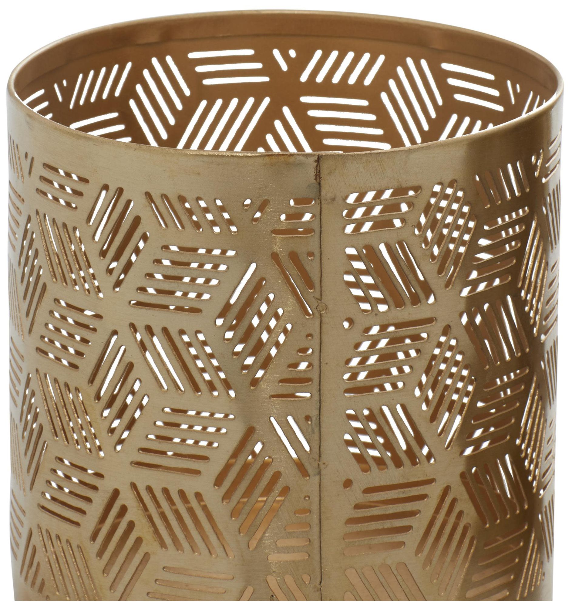 Image 2 Gold Metal Glam Pencil Cup, 4" x 4" x 4" more views