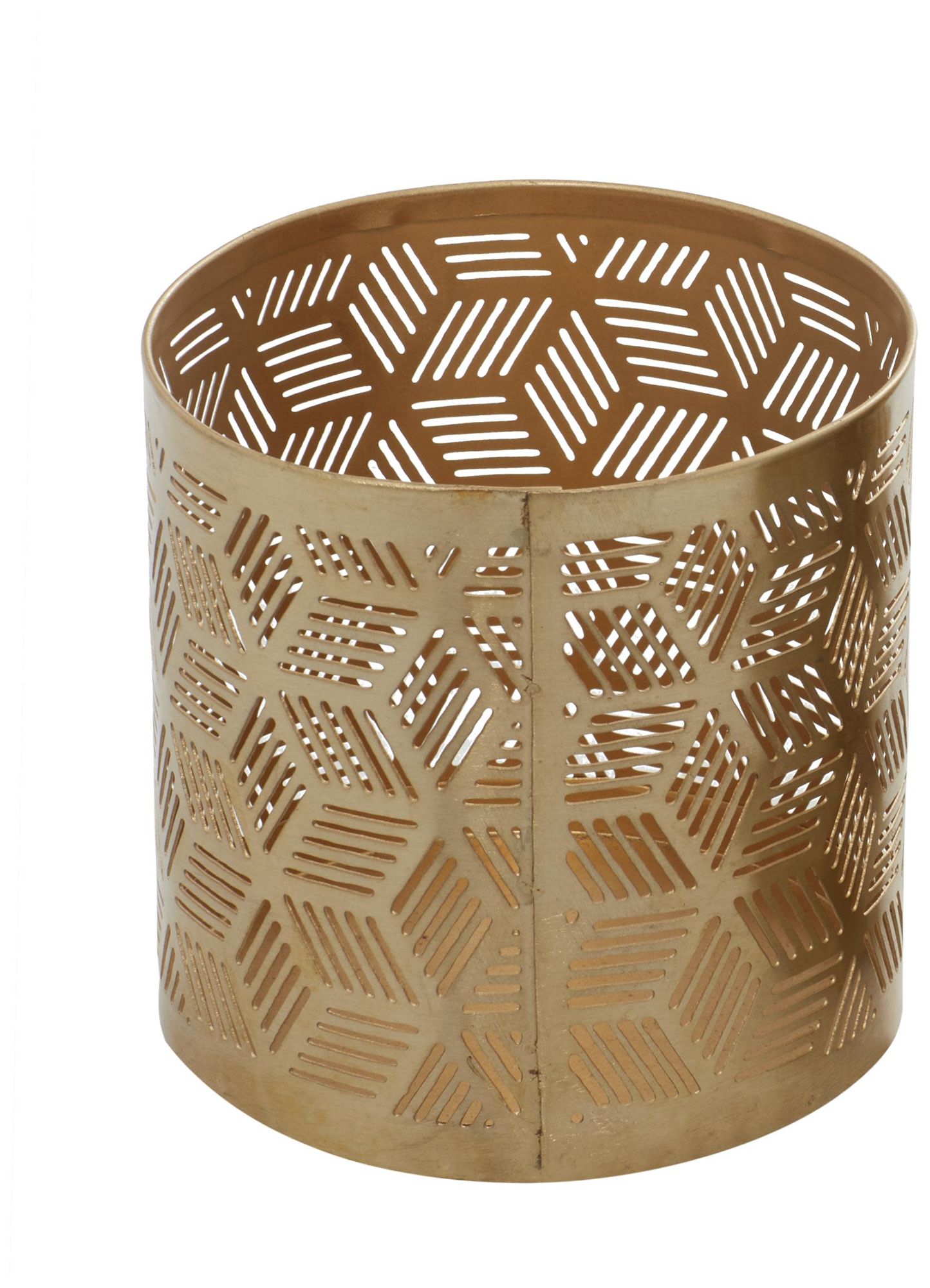 Image 4 Gold Metal Glam Pencil Cup, 4" x 4" x 4" more views