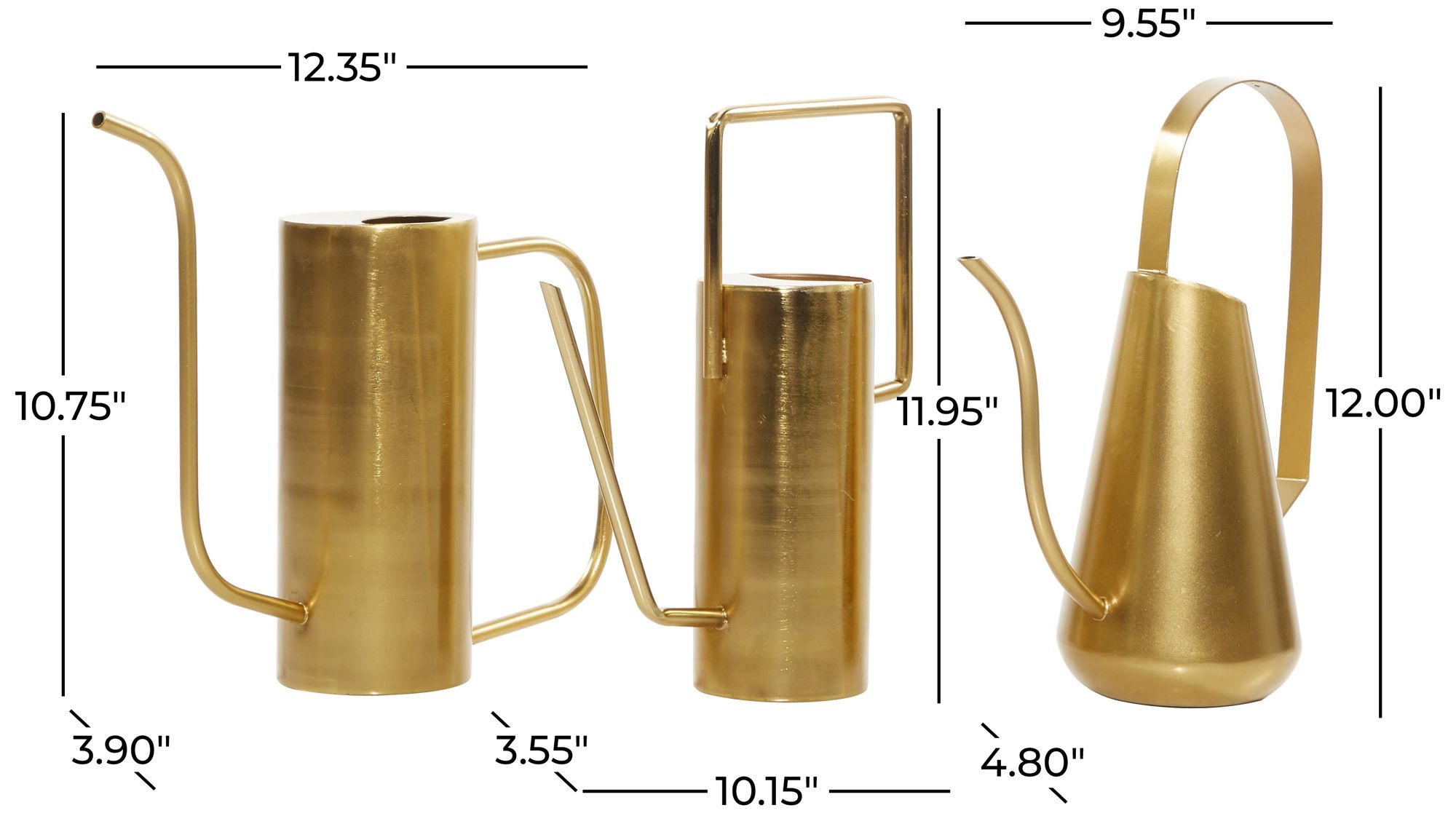 Image 7 Gold Metal Glam Planter, S/3 12", 12", 11"H more views