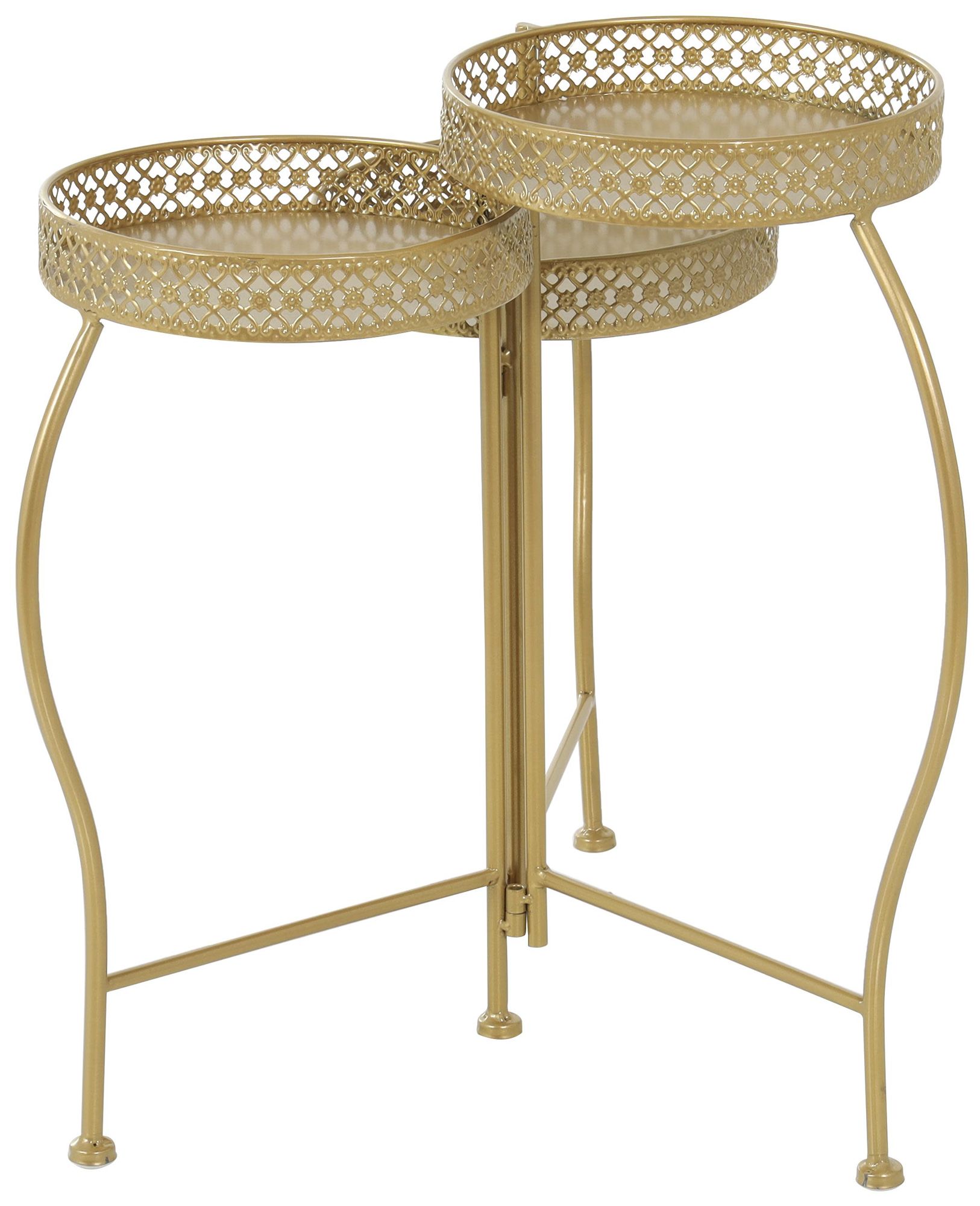 Image 5 Gold Metal Glam Plantstand, 17" x 17" x 20" more views