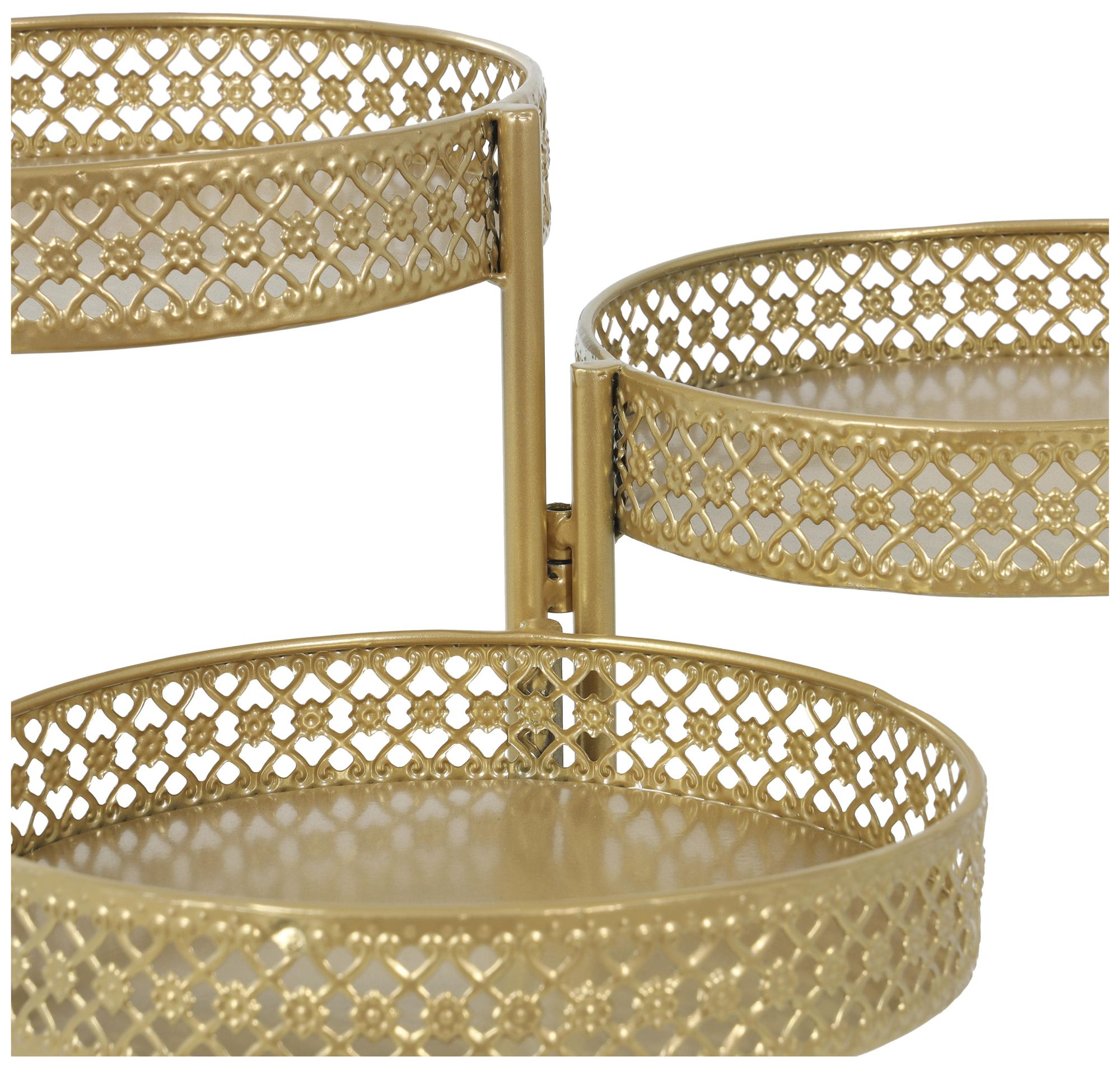 Image 4 Gold Metal Glam Plantstand, 17" x 17" x 20" more views