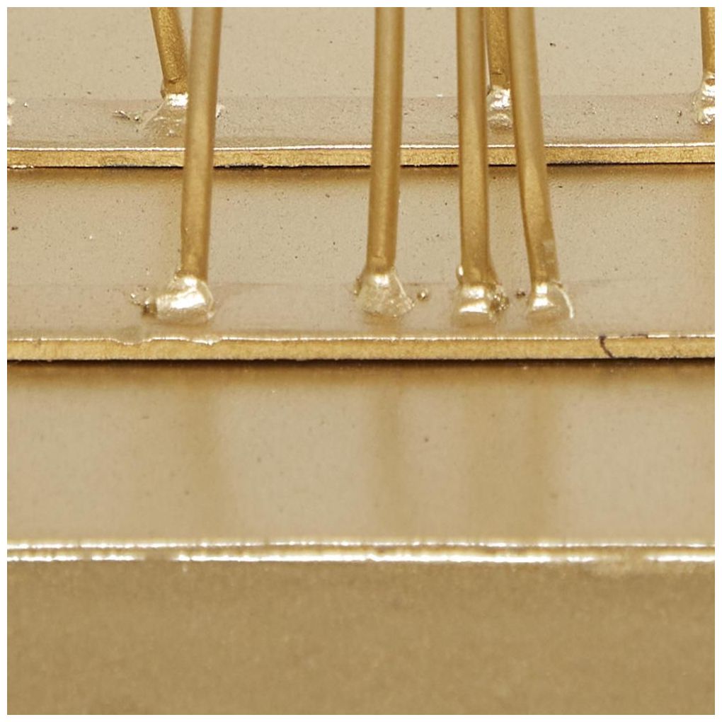Gold Metal Glam Sculpture, 16" x 7" x 40"