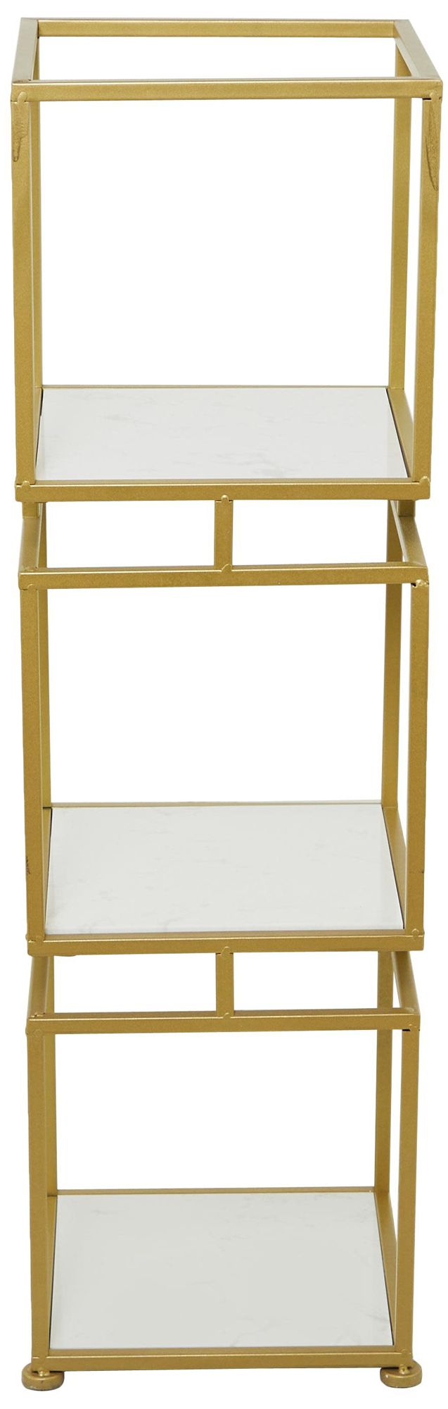 Image 4 Gold Metal Glam Shelving Unit, 12" x 12" x 39" more views