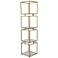 Gold Metal Glam Shelving Unit, 14" x 14" x 62"