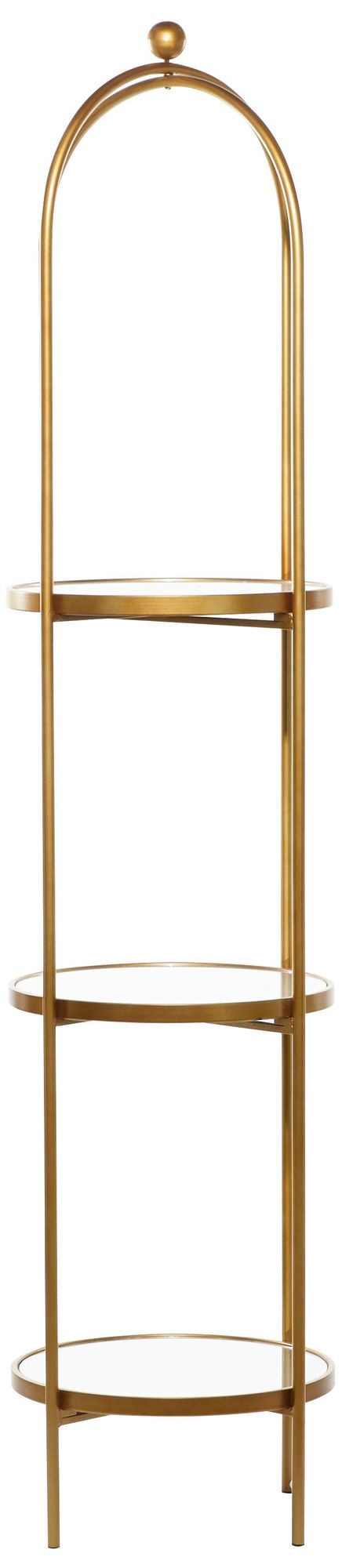 Image 5 Gold Metal Glam Shelving Unit, 18" x 18" x 73" more views