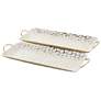 Gold Metal Glam Tray, S/2 19", 19"W