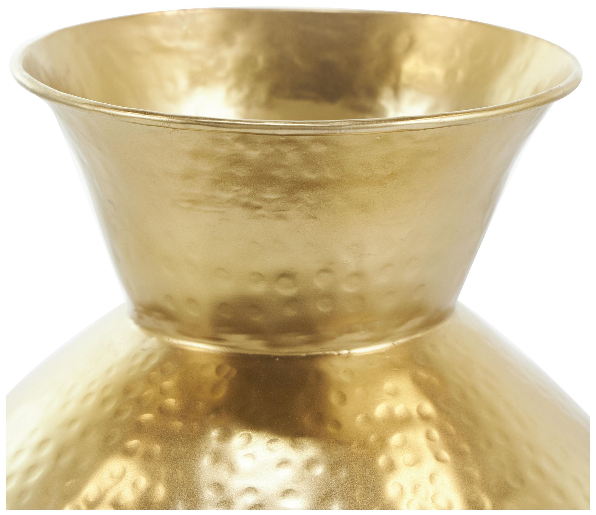 Image 4 Gold Metal Glam Vase, 10" x 10" x 13" more views