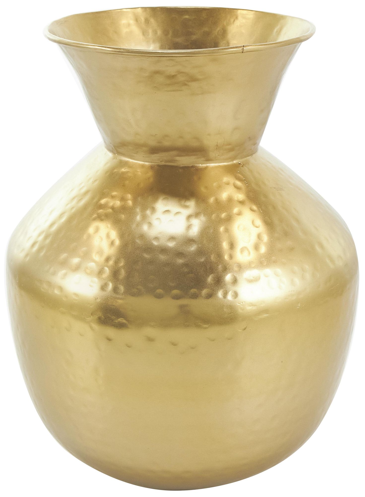 Image 5 Gold Metal Glam Vase, 10" x 10" x 13" more views