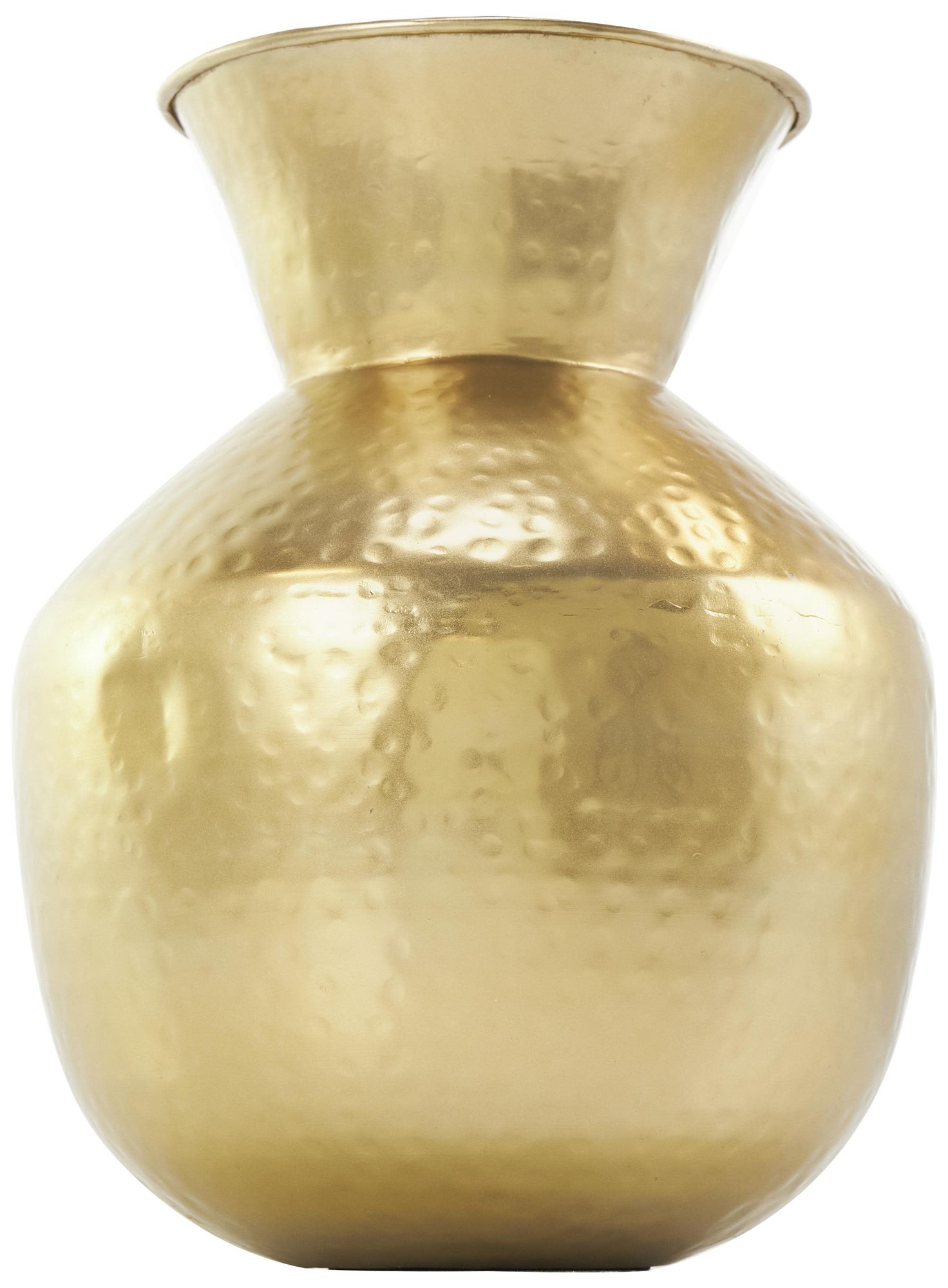 Image 6 Gold Metal Glam Vase, 10" x 10" x 13" more views