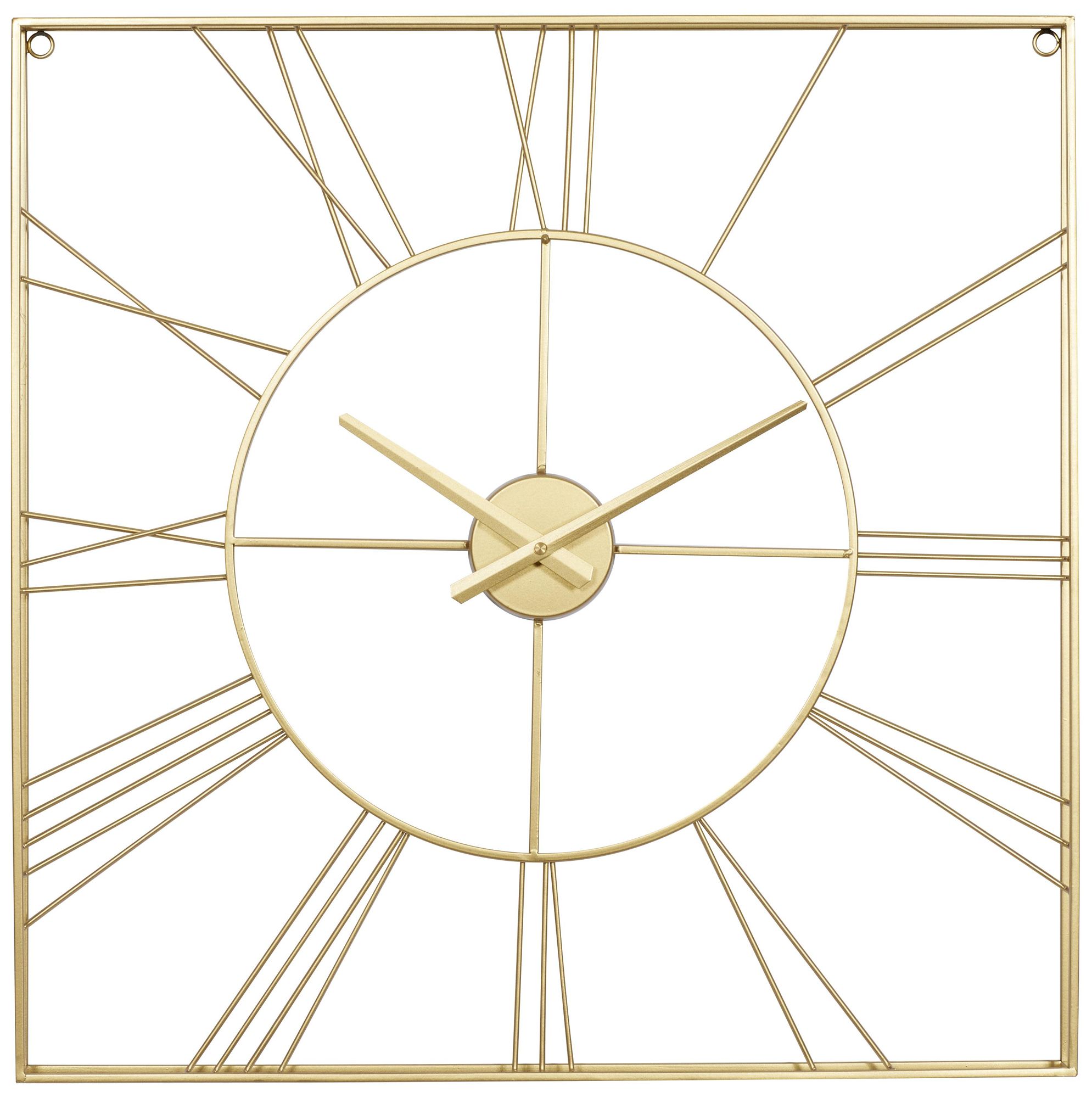 Gold Metal Glam Wall Clock, 24" x 2" x 24"