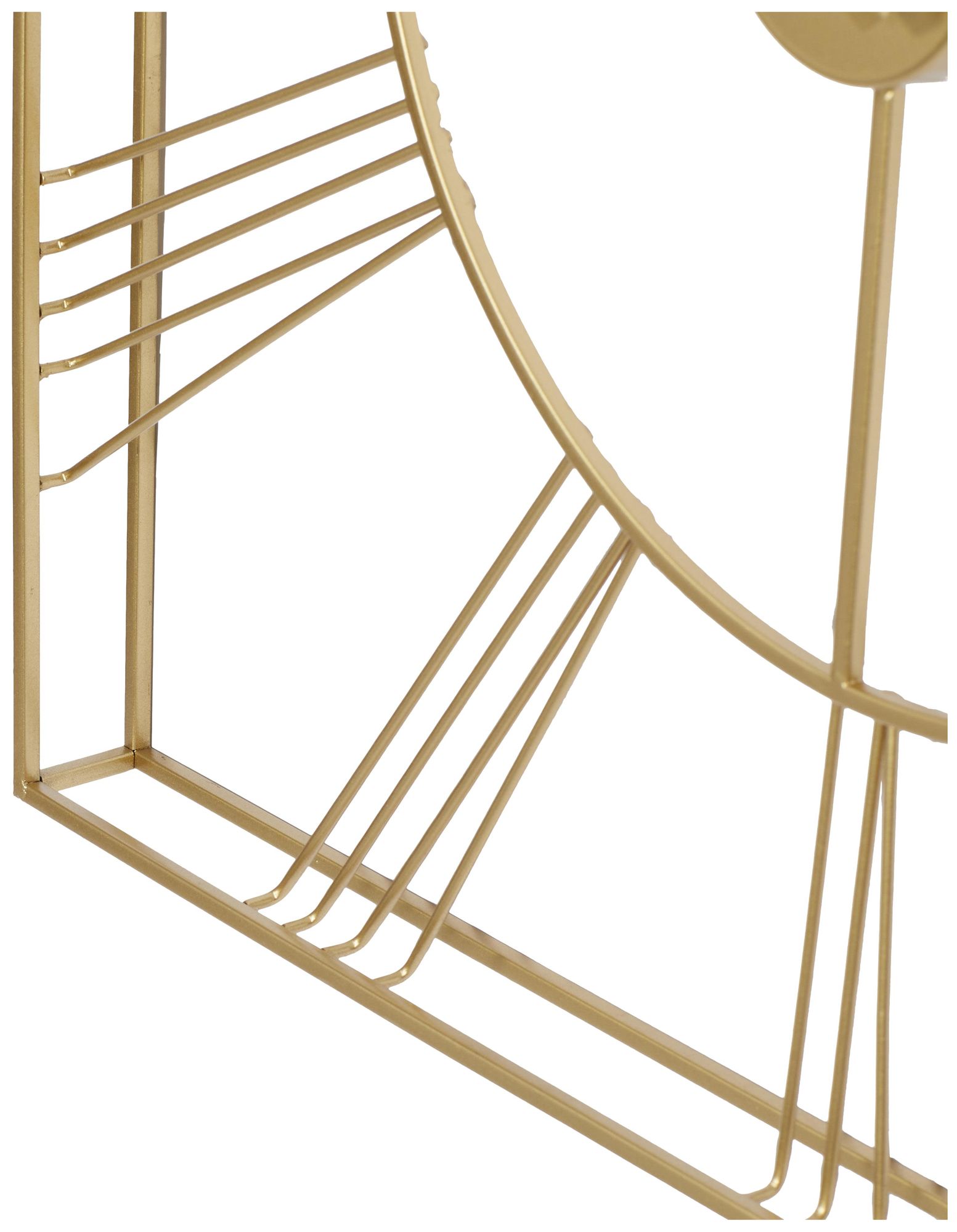 Image 3 Gold Metal Glam Wall Clock, 24" x 2" x 24" more views