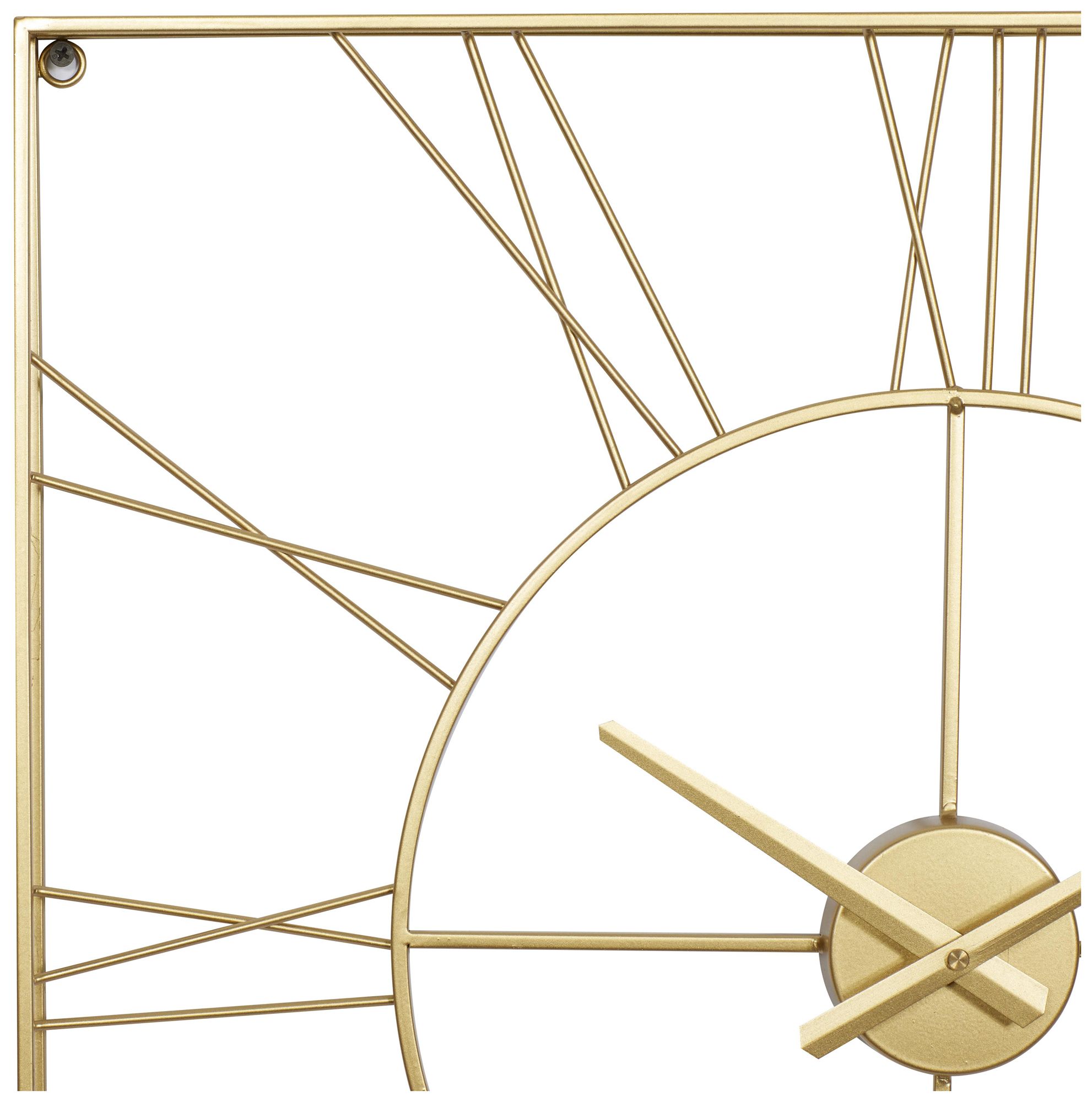 Image 4 Gold Metal Glam Wall Clock, 24" x 2" x 24" more views