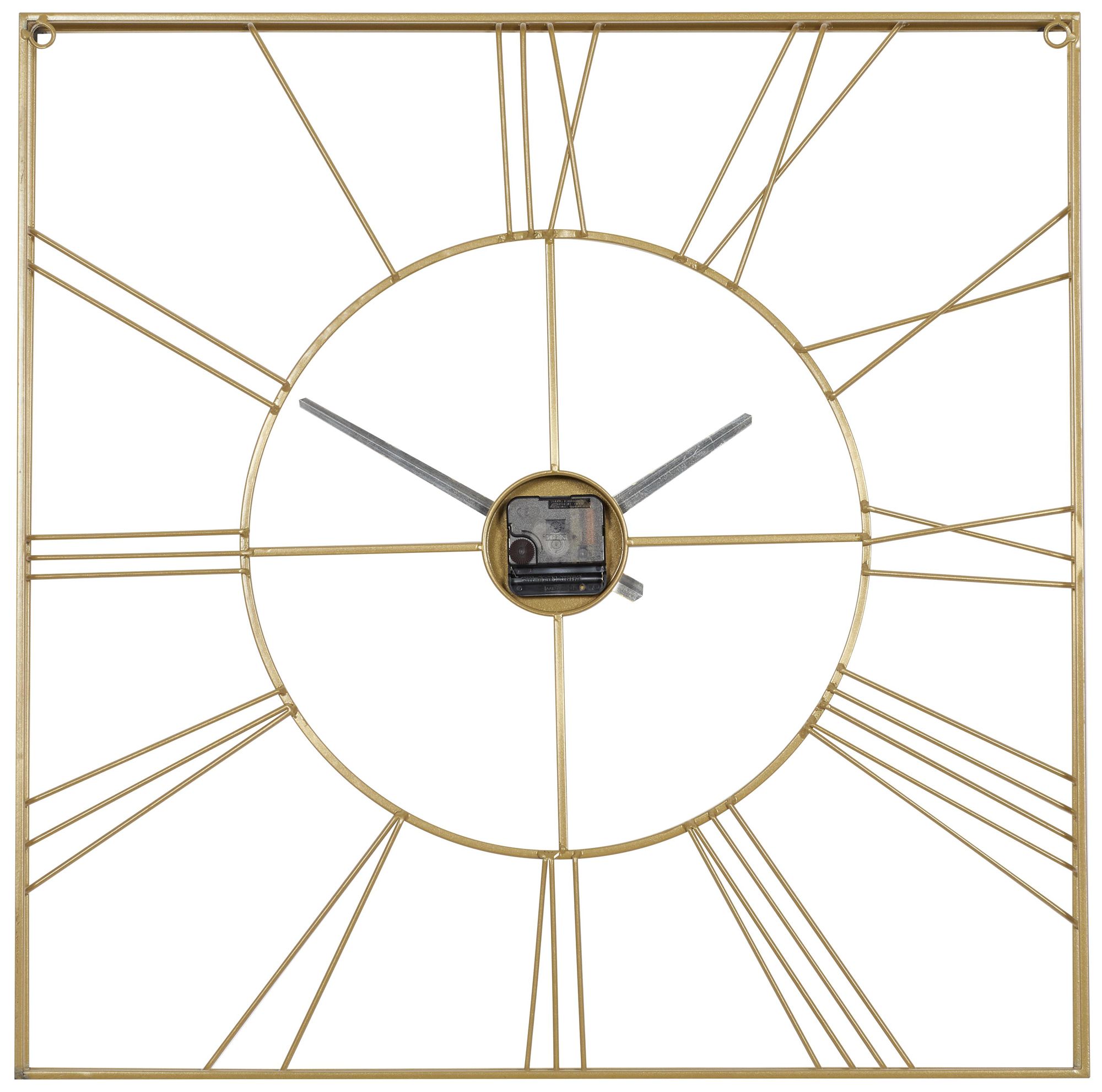 Image 6 Gold Metal Glam Wall Clock, 24" x 2" x 24" more views