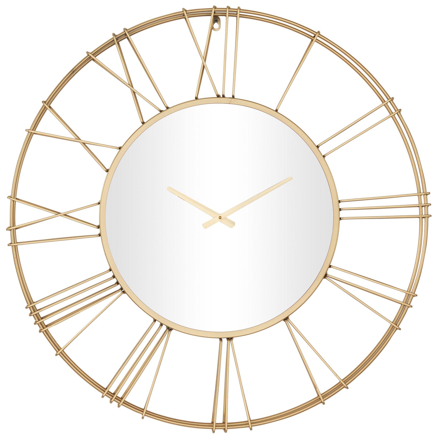 Gold Metal Glam Wall Clock, 30" x 2" x 30"