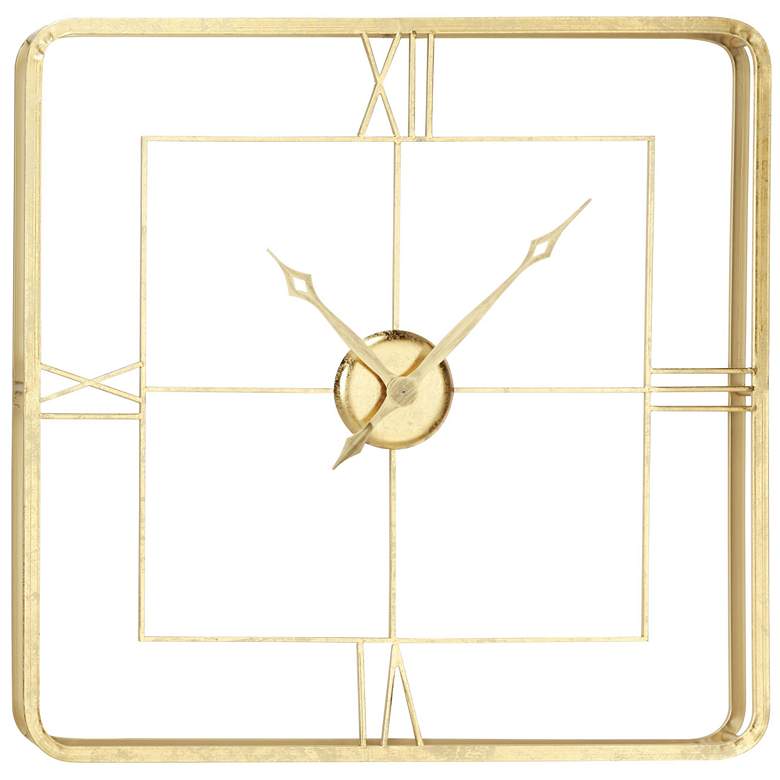 Image 1 Gold Metal Glam Wall Clock, 36" x 3" x 36"