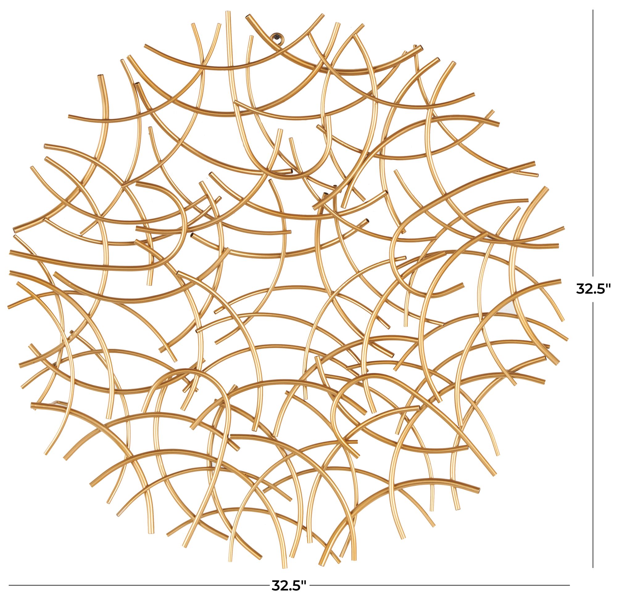 Image 7 Gold Metal Glam Wall Decor, 33" x 3" x 33" more views