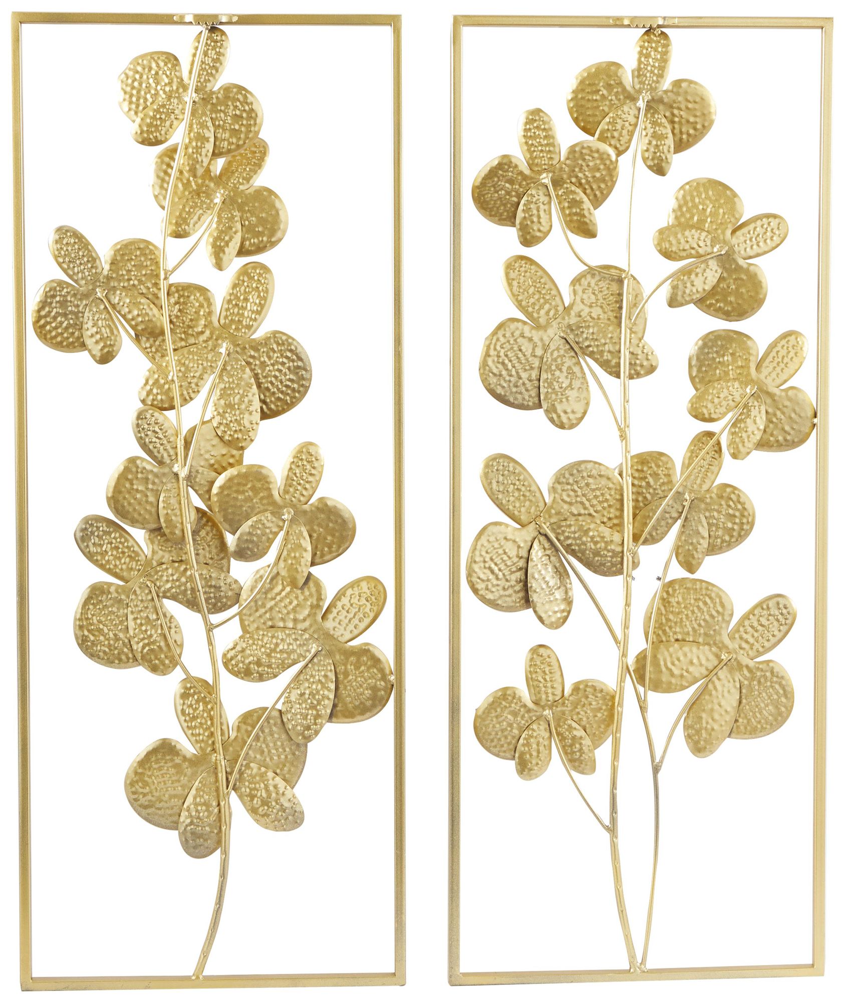 Image 4 Gold Metal Glam Wall Decor, S/2 14"W, 36"H more views