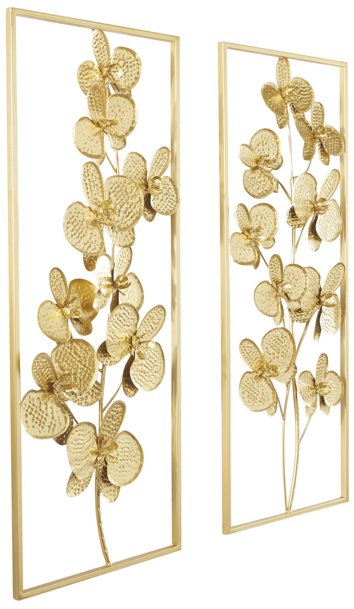 Image 5 Gold Metal Glam Wall Decor, S/2 14"W, 36"H more views