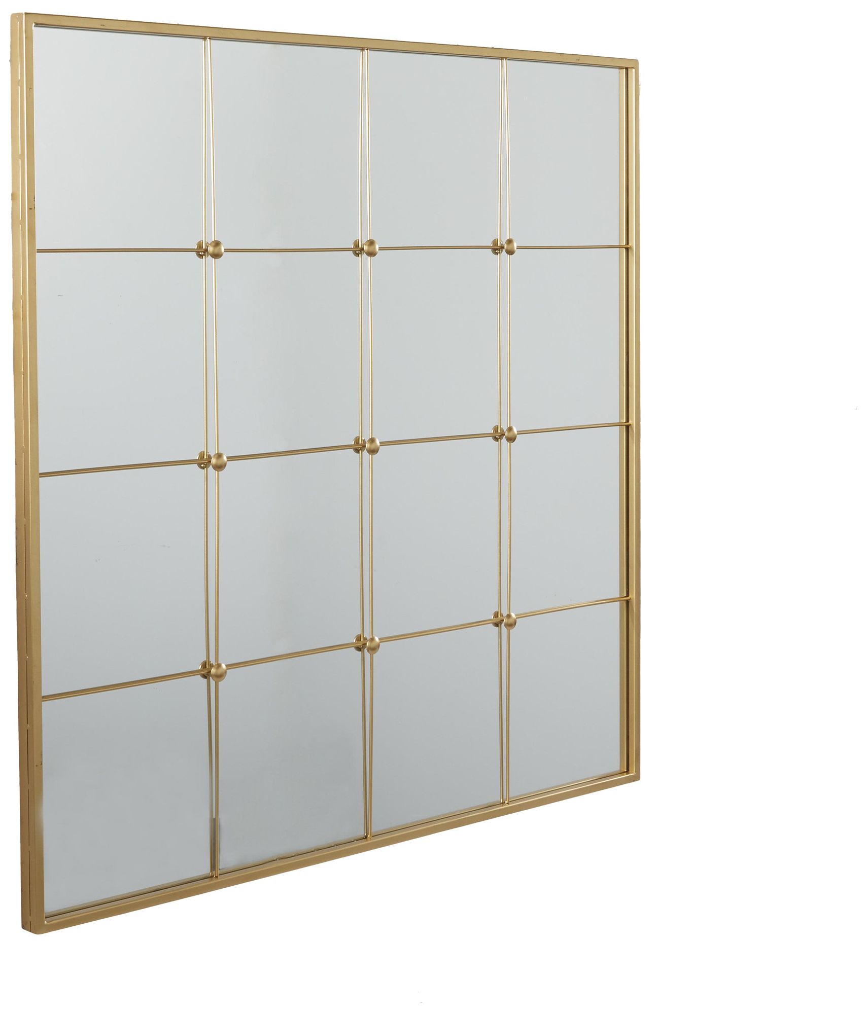 Image 5 Gold Metal Glam Wall Mirror, 36" x 1" x 36" more views