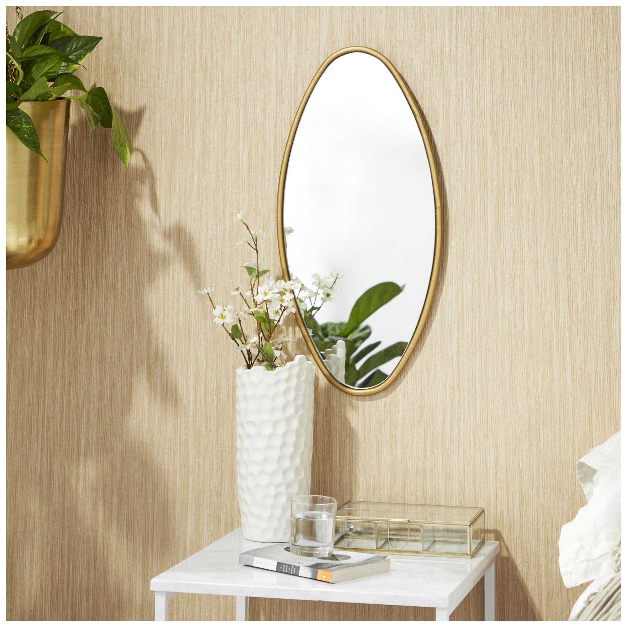 Image 3 Gold Metal Glam Wall Mirror, S/4 20", 16", 21", 24"H more views