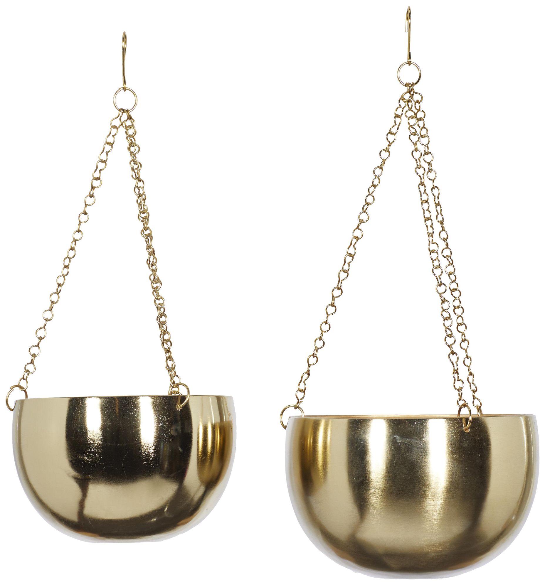 Image 5 Gold Metal Glam Wall Planter, S/2 5", 6"H more views