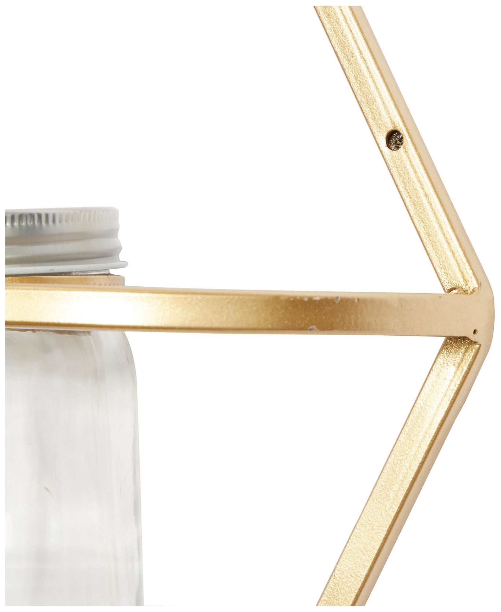 Image 3 Gold Metal Glam Wall Planter, S/3 8"W, 17"H more views