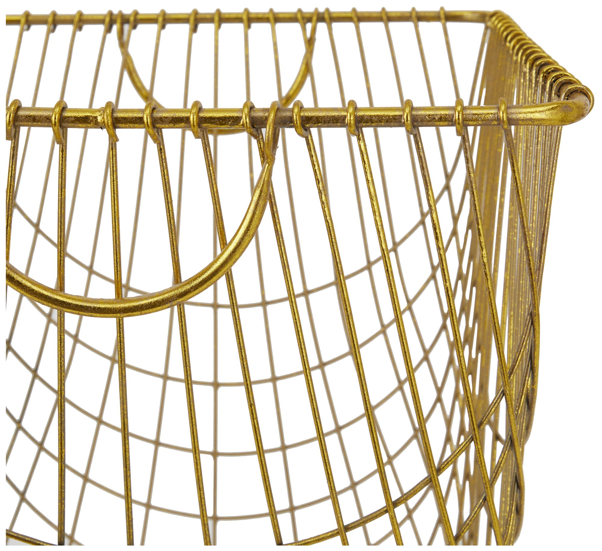 Image 4 Gold Metal Industrial Storage Cart, 16" x 17" x 24" more views