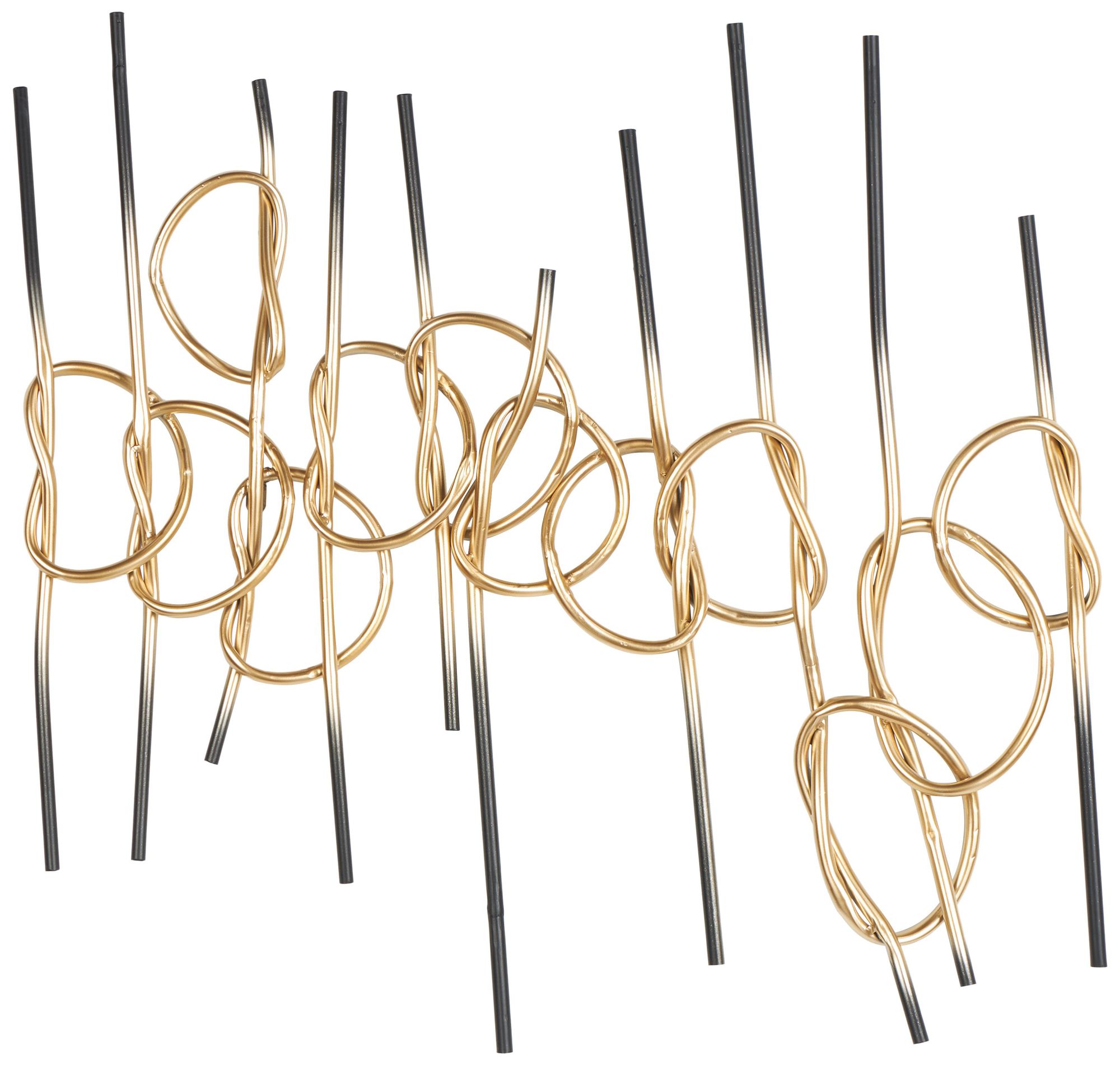 Image 2 Gold Metal Industrial Wall Decor, 33" x 2" x 32"