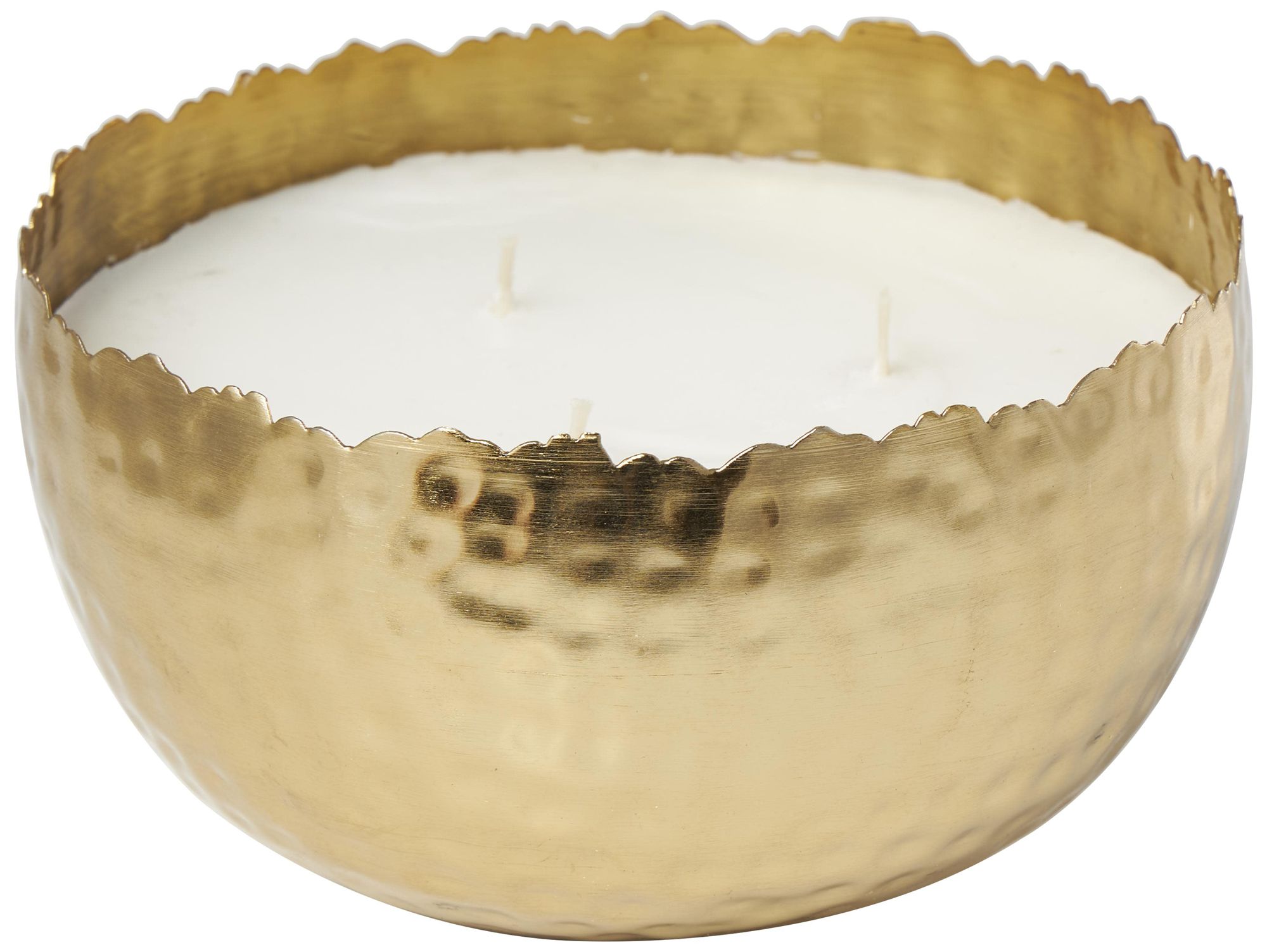 Image 4 Gold Metal Modern Candle, 7" x 7" x 4" more views