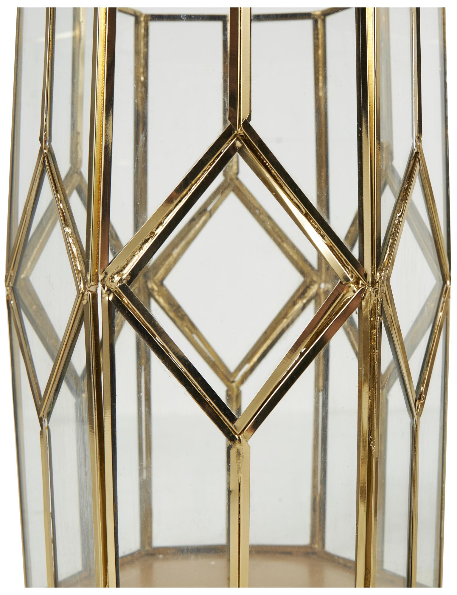 Image 4 Gold Metal Modern Candle Lantern, S/3 10", 8", 7"H more views