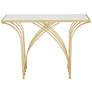 Gold Metal Modern Console Table, 41" x 12" x 31"