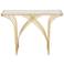 Gold Metal Modern Console Table, 41" x 12" x 31"