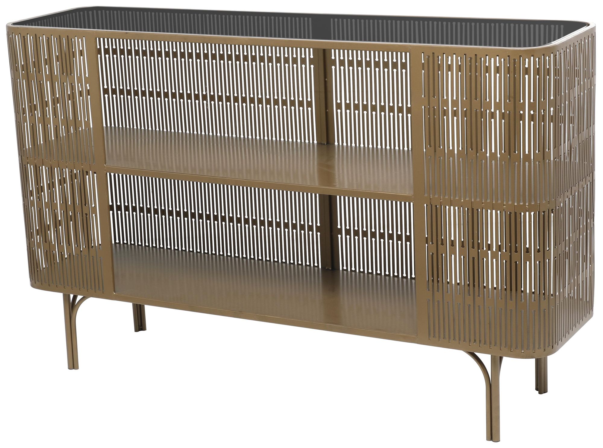 Image 2 Gold Metal Modern Console Table, 47" x 13" x 30"