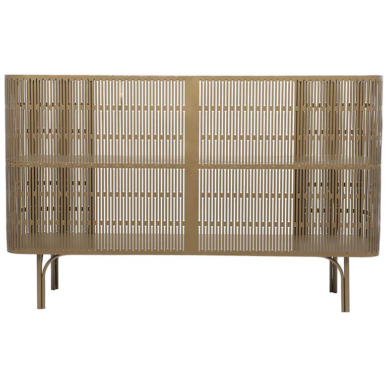 Image 4 Gold Metal Modern Console Table, 47" x 13" x 30" more views