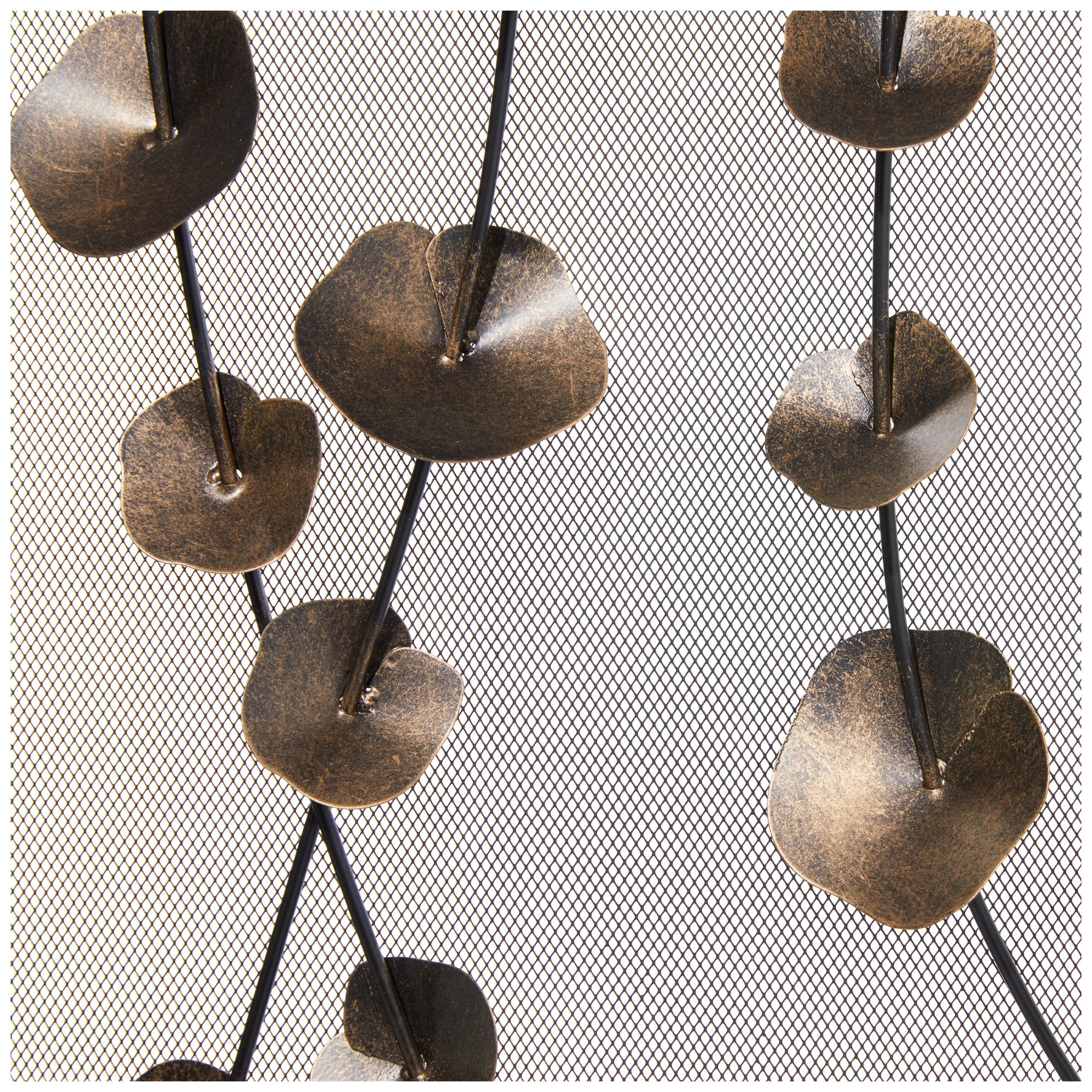 Image 2 Gold Metal Modern Fireplace Screen, 56" x 1" x 32" more views