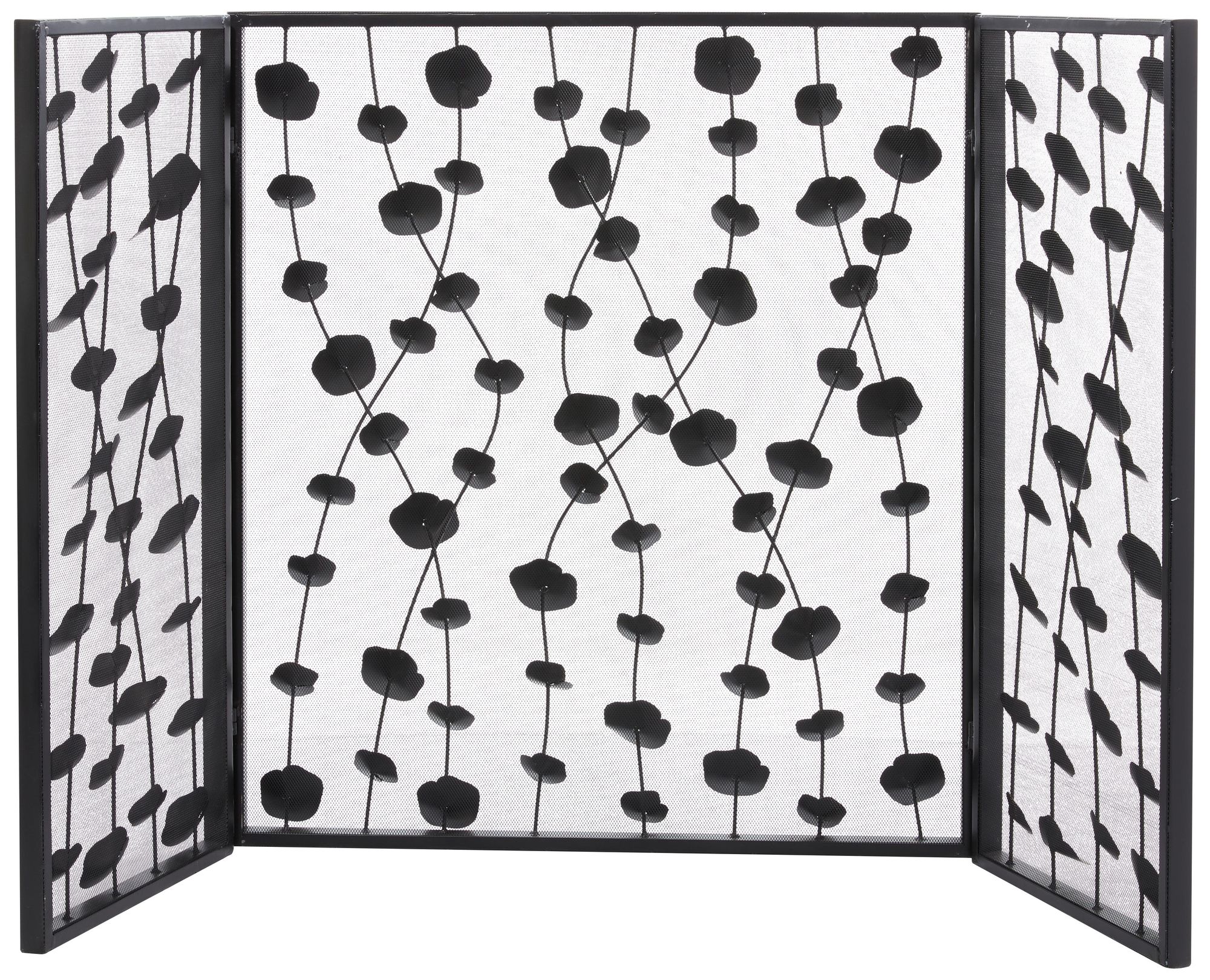 Image 5 Gold Metal Modern Fireplace Screen, 56" x 1" x 32" more views