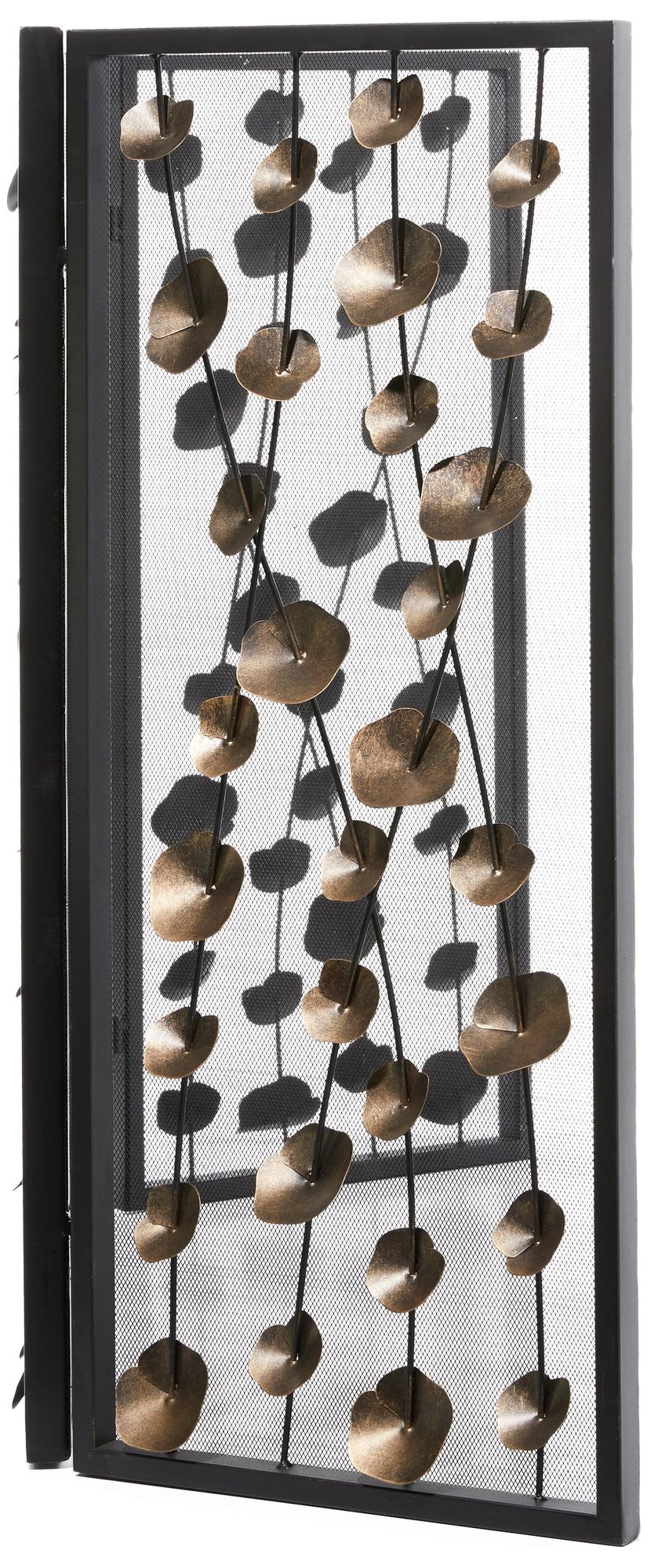 Image 6 Gold Metal Modern Fireplace Screen, 56" x 1" x 32" more views