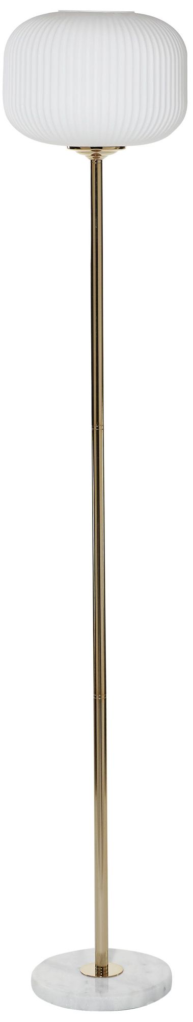 Image 6 Gold Metal Modern Floor Lamp, 12" x 12" x 64" more views