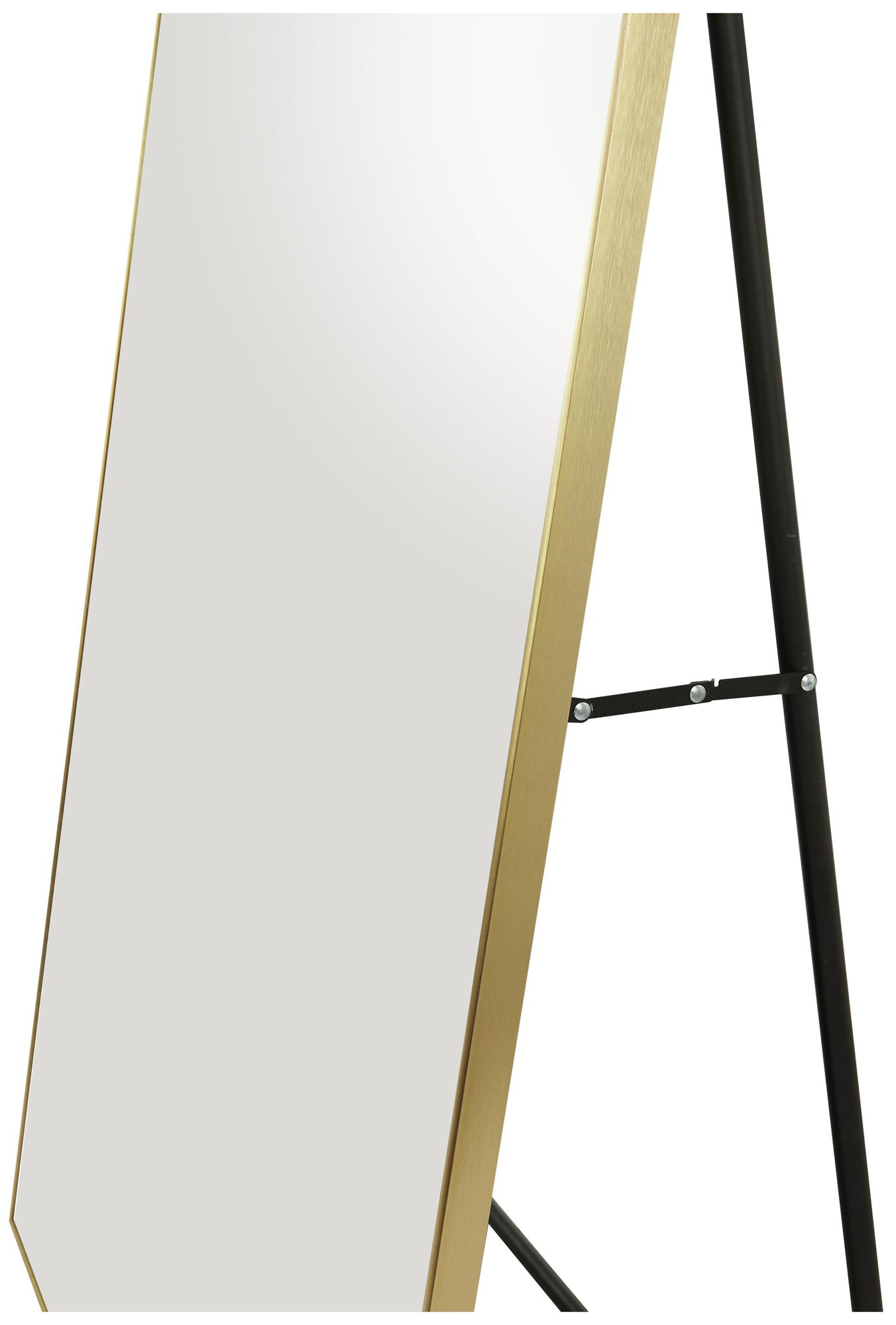 Image 3 Gold Metal Modern Floor Mirror, 31" x 14" x 69" more views