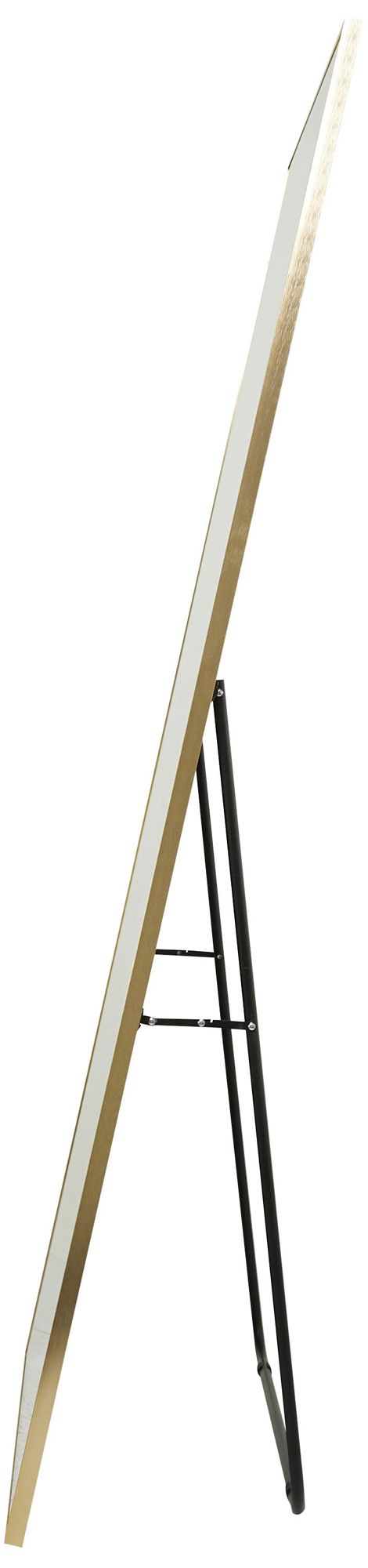 Image 6 Gold Metal Modern Floor Mirror, 31" x 14" x 69" more views