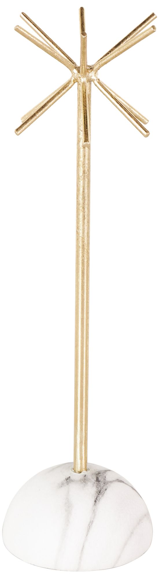 Image 2 Gold Metal Modern Jewelry Stand, 4" x 4" x 13"