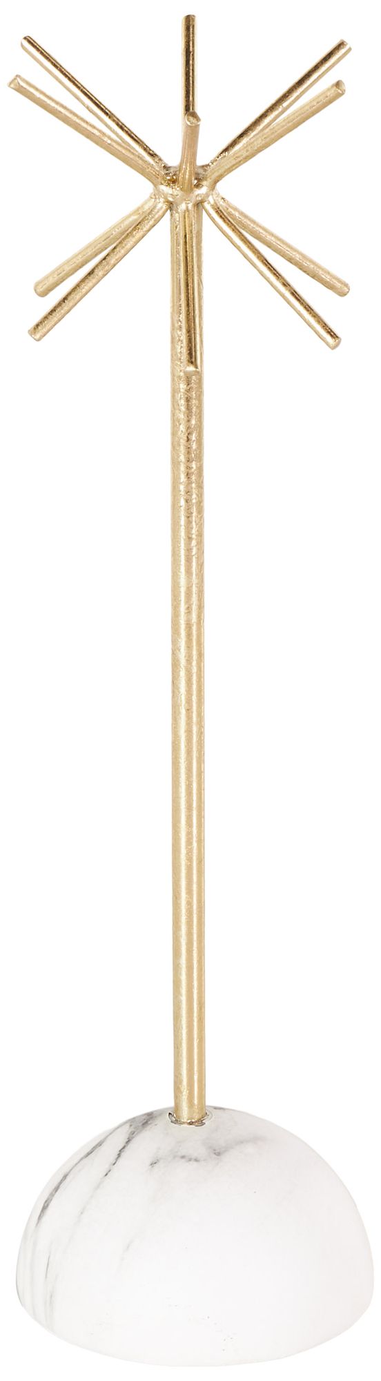 Image 5 Gold Metal Modern Jewelry Stand, 4" x 4" x 13" more views