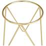 3_Gold Metal Modern Planter, S/2 7", 7"W more views