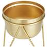 4_Gold Metal Modern Planter, S/2 7", 7"W more views