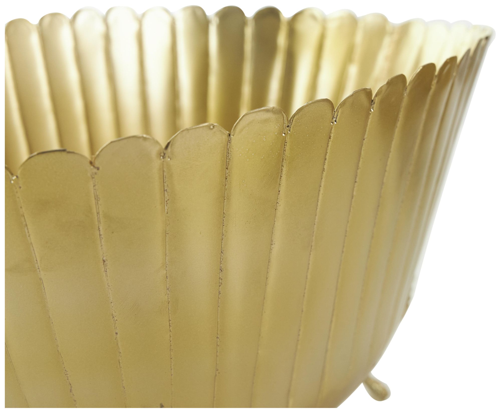 Image 4 Gold Metal Modern Planter, S/2 8", 9"H more views