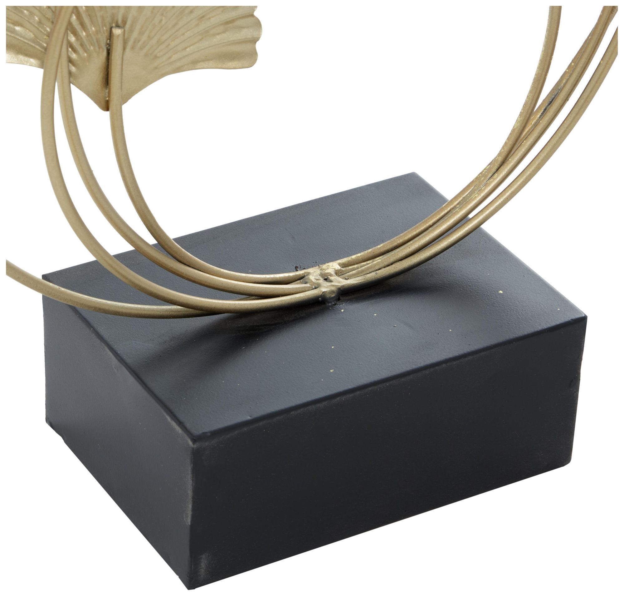 Image 3 Gold Metal Modern Sculpture, 18" x 6" x 22" more views