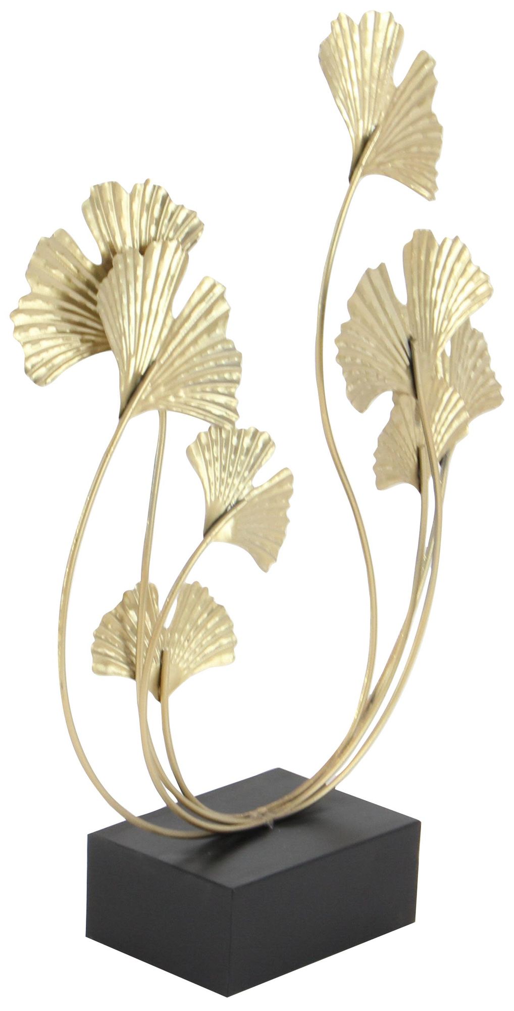 Image 5 Gold Metal Modern Sculpture, 18" x 6" x 22" more views