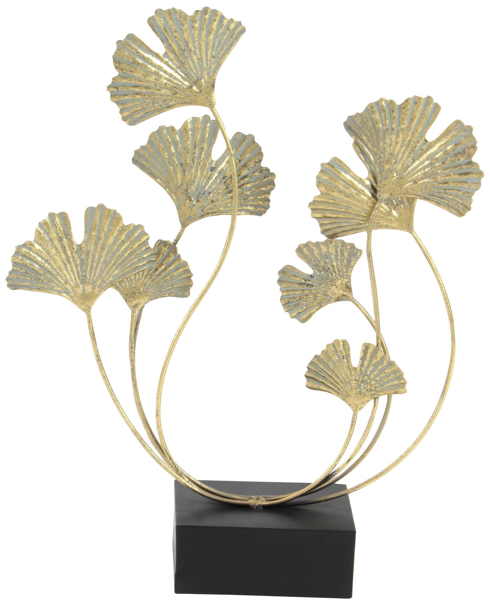 Image 6 Gold Metal Modern Sculpture, 18" x 6" x 22" more views