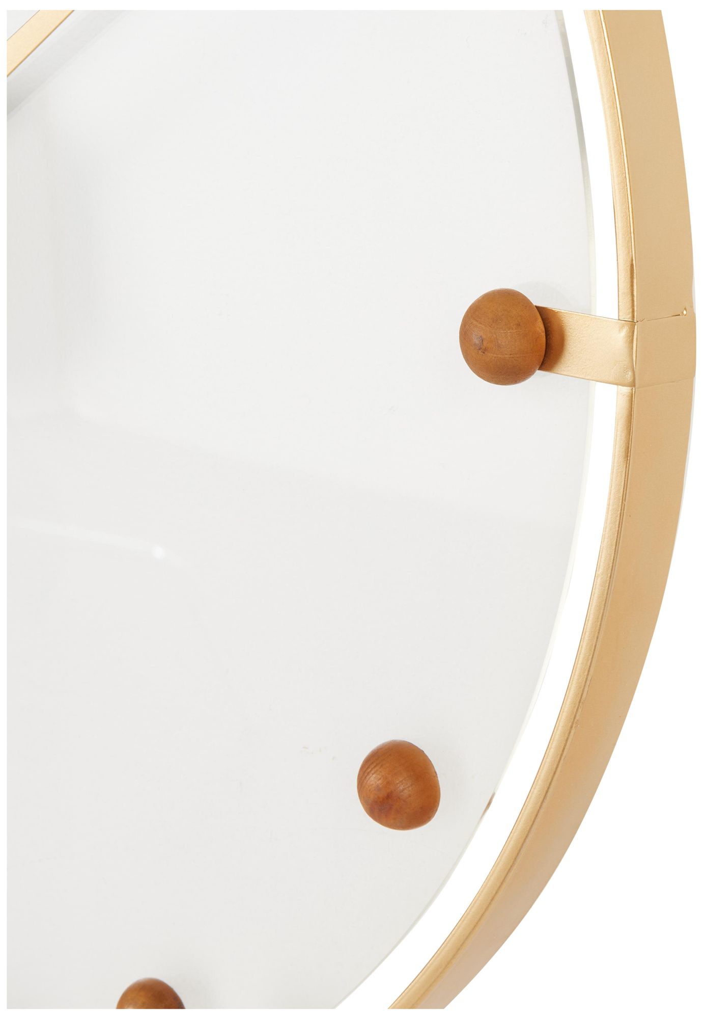 Image 3 Gold Metal Modern Wall Clock, 28" x 2" x 28" more views